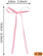 30 PCS Bow Cupcake Toppers Bowknot Ribbons Coquette Pink Bow Girls Birthday Cake Decorations Bow Cake Toppers Bowknot Cupcake Picks for Wedding Bridal Birthday Baby Shower Party Supplies