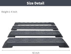 Plastic Slip-Resistant Modular Threshold Ramp - Universal Access Ramp for Wheelchairs, Scooters, Walkers & Safe Pedestrian Passage (4 inch)