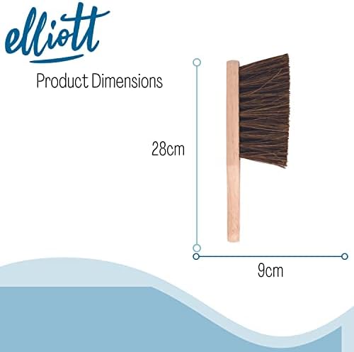 Elliott 25 cm Natural Bassine Fibre FSC Certified Hand Brush with Stiff Bristles – Heavy Duty, Ideal for Outdoor use and Stone Floors, Workshops, Warehouses and Gardening, Beige