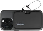 ThinOptics Readers with Magsafe Compatible Case - Armless On-Nose Reading Glasses - Slim Case Attaches to Phone