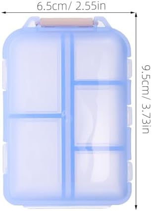 2pcs Portable Pill Organizer Small Travel Medicine Case with 2-Layer Compartments, Sealed Daily Box and Medication Storage