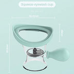 AITIME Eye Wash Cup, Portable Reusable Eye Cups for Eye Wash, Eye Rinse Cup and Contact Lens Case Kit, Silicon Manual Air Pressure Eye Washer Cup Tool(Blue)