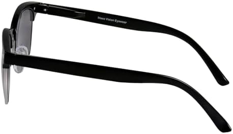 Mass Vision 'The Executive' 3 Pair of Classic Semi-Rimless Lightweight Bifocal Reading Unisex Sunglasses with Spring Hinges