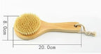 Wooden Short Handle Dry Body Brush Scrubber, 7.87 Inch Natural Bristles Bath & Shower Brush Scrubber.