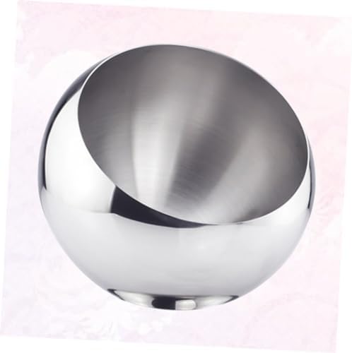 IMIKEYA Sturdy Stainless Steel Slanting Bowl Multi-Purpose Serving Bowl for Fruit Condiments Appetizers for Kitchen Buffet