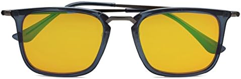 Eyekepper Classic 97% Blue Blocking Reading Glasses,Dark Orange Lens with Anti Reflective Coating Computer Readers (Blue,+1.75)