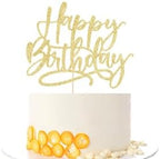 Kaoenla Happy Birthday Cake Topper-handwork Golden happy birthday cake Decor,Birthday/Anniversary cakes Selected decorative