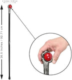 Red Dragon Claw Walking Stick Cane – Steampunk Staff for Halloween Costume, Wizard Staff, Cosplay Accessories, Party Dress or Photo Prop - Walking Cane for Men and Women - Victorian Gothic Decor 36.5"