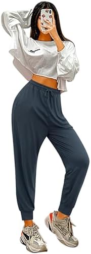 Envlon Womens Yoga Pants Loose Lightweight Workout Sweatpants Drawstring Comfy Joggers Casual Lounge Pants with Pockets