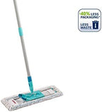 Leifheit Profi XL Cotton Plus Flat Mop with 146 cm Handle, 42 cm Large Flat Floor Mop Head, 360° Universal Joint for Easy Steering, Highly Absorbent, for Stone and Tile Floors