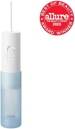 Panasonic Water Flosser for Travel, Cordless Portable Oral Irrigator with Two Water Pressure Settings, Collapsible Water Tank - EW-DJ11-A