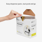 EKO 4 Gallon / 10-15 Liter, 80 Count Small Drawstring Trash Bags, Extra-Strong Unscented Garbage Bags, Easy-Dispense Roll for Kitchen & Household Use, Resists Tears, Leaks and Punctures, Code C, White