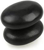 2 Pcs Large Hot Massage Stones Set Natural Basalt Warm Rocks Kit for Home Spa Massager