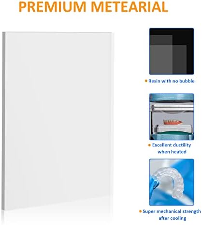 ANNWAH 10Pcs Dental Vacuum Forming Splint Sheets, Thermoforming Materials for Vacuum Forming Machine 5'' x 5''(Soft,2.0mm)