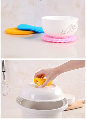 Silicone Dish Scrubber, Kitchen Sponges, Silicone Sponge,Dish Brush, Silicone Sponge Dish Sponges, Kitchen Sponge Double Sided Cleaning Sponges Gadgets Tools Brush Accessories (7 PCS,Purple)