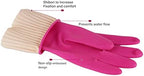 (Florian Mamison) Mamison Big Kitchen Rubber Glove Pink (XXL Size 1 Pairs) Reusable Waterproof Household Dish washing Cleaning Rubber Gloves, Non-Slip Kitchen Gloves