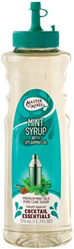 Master of Mixes Cocktail Essentials Mint Syrup, 375 ML Bottle (12.7 Fl Oz), Individually Boxed