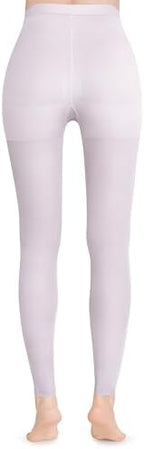 Medical Compression Pantyhose for Women & Men, 20-30mmHg Graduated Support Tights, Opaque Footless Waist High Compression Stockings & Leggings for Varicose Veins, Edema, Flight, DVT, White, 3XL