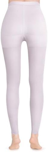 Medical Compression Pantyhose for Women & Men, 20-30mmHg Graduated Support Tights, Opaque Footless Waist High Compression Stockings & Leggings for Varicose Veins, Edema, Flight, DVT, White, 3XL