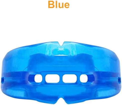 Coolrunner Double Braces Mouth Guard, Sports Athletic Mouth Guards Youth Mouthguard for Upper and Lower Teeth Protection Required for Youth, Teenager and Adults (Blue) (Blue+Transparent)