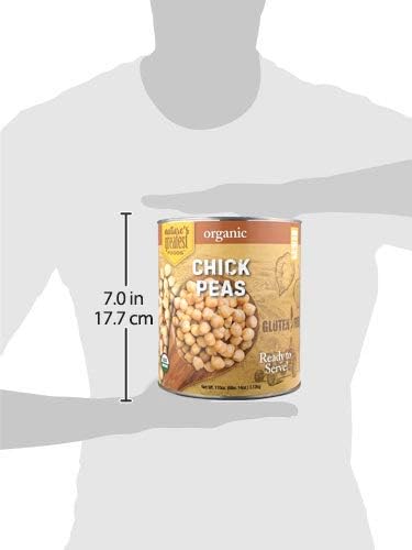 Nature's Greatest Foods, Organic Chickpeas, Food Service Size, Ready to Serve, No. 10 Can, 110 Ounce (6 LBS 14 Ounce)