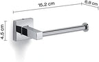 Gedy G-Pukhet Toilet Roll Holder, Chrome, Components Made of Stainless Steel and Cromall, 2 Year Warranty, Measures 21.5 x 15.2 x 6.8 cm, R&D Design
