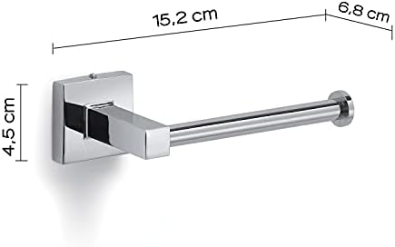Gedy G-Pukhet Toilet Roll Holder, Chrome, Components Made of Stainless Steel and Cromall, 2 Year Warranty, Measures 21.5 x 15.2 x 6.8 cm, R&D Design