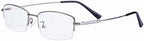 HUIHUIKK Half Rim Bifocal Reading Glasses Silver Frame Readers Eyewear