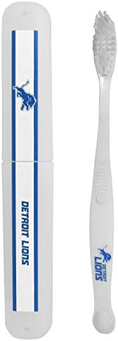 Siskiyou Sports NFL Detroit Lions Solar Powered Unisex Adult Travel Toothbrush and Case, White