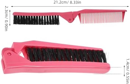 NOLITOY 2pcs Compact Folding Brush Comb Travel Hair Tools for Women Versatile Hair Styling Set