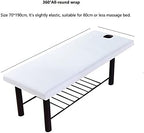 Massage Table Cover Sheet, Elastic All-Round Wrap Massage Bed Cover with Face Hole for Beauty Salon Spa