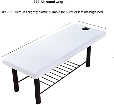 Massage Table Cover Sheet, Elastic All-Round Wrap Massage Bed Cover with Face Hole for Beauty Salon Spa