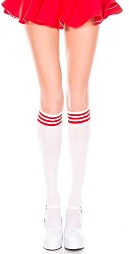 Music Legs Women's Striped Top Opaque Knee Hi