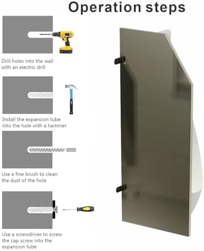 Urinal Partition for Men's Restroom 304 Stainless sheet with Bathroom Partition Hardware Durability for School/Shopping malls/Public Places35.43x15.74x0.71 inch 1PCS