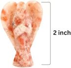 Jet International Fantastic Sunstone 2" Angel Healing Chakra Balancing Unique Rare Energy Love Divine Spiritual Psychic Arch Angel Christmas Gift India Gemstone Original Authentic Genuine Crystals