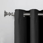 Sun Zero Becca Energy Efficient Grommet Curtain Panel, 40" x 95", Black