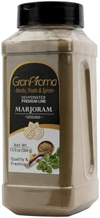 GranAroma Ground Marjoram, French & Italian Cuisine, Savory Seasoning (13.5 Ounce)
