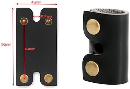Leather Safety Razor Cover Travel Case, 2 Pcs Double Edge Razor Head Protecting Sheath, Safety Razor Blade Guard, Shaving Travel Cover Leather Cover Fits Most Safety Razors (Black)