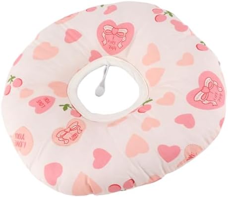 Brrnoo Piercing Pillow, Piercing for Side Sleepers Cotton Inflammation Pressure Sore Ear Guard Ear Guard 12.6 Inch (Heart Shape Light Pink) (Heart Shape Light Pink)