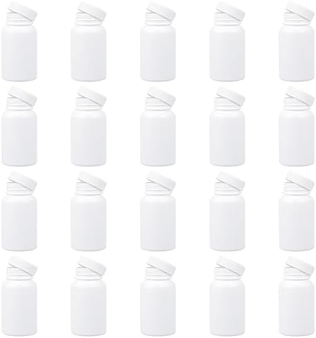 Healeved Small Pill Containers 40Pcs Empty Pill Bottle 50ML Moistproof Pill Holder Portable Pill Case Multipurpose Case for Pill Sample Bottles