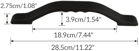 RV Grab Handle Entry Doors Assist Bar Trailer Comfortable Grips Camper Trucks Grab Door Handle Grab Bars for Motor Home, Golf Cart, Wall, Black 28.5cm