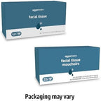 Amazon Basics Facial Tissue, 2-Ply, 160 Tissues per Box, 4 Boxes (640 total) (Previously Solimo)