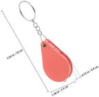ULTECHNOVO 10pcs Portable Folding Magnifying Glasses 10x Jewelry Loupe Lens Orange Mini Keychain Coin Magnifier for Reading Crafts and Travel