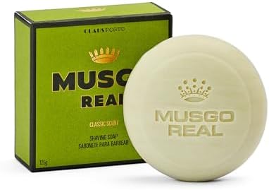 Claus Porto - Musgo Real Classic Scent Shaving Soap | Rich, Luxurious Lather to Soften Hair for a Smooth Shave | Handcrafted, Aromatic, Traditional, Woody (125g | 4.4 oz)