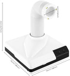 Dentistry Vacuum Cleaner, 60W Powerful Electric Dental Vacuum Cleaner Dust Collector Extractor Polishing Dust Suction Machine, Portable Dust Suction Machine for Polishing US Stock (White)