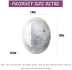 WHAL&YUNE Labradorite Palm Stone Healing Crystals Worry Stone Natural Polished Stone for Meditation Energy Balancing Therapy Hot Massage Gifts -1.7 inches (1PC)