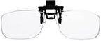 Clear Magnifying Clip On Flip Up Reading Glasses, 1.00 to 2.50 Diopter