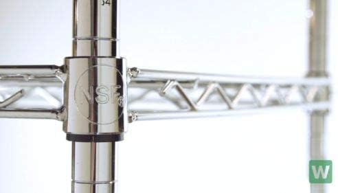 Commercial Chrome Wire Shelf Shelving Posts 74" - 4 Posts