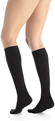 JOBST UltraSheer Knee-High Compression Stockings for Women - Closed Toe - Medical Compression 15-20 mmHg - For Varicose and Spider Veins - Helps Prevent Swelling - Classic Black, Medium