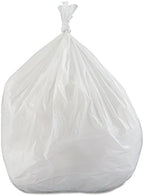 Inteplast Trash Can Liners, Extra Heavy Duty - Star-Sealed Bottom, 0.8 mil - White, 30 gal Capacity, 30 in x 36 in